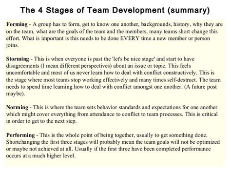 4 stages of prodg|four steps of team formation.
